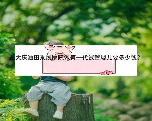 在大庆油田乘风医院做第一代试管婴儿要多少钱？